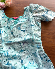 T189 Sea Green Chanderi Kurta