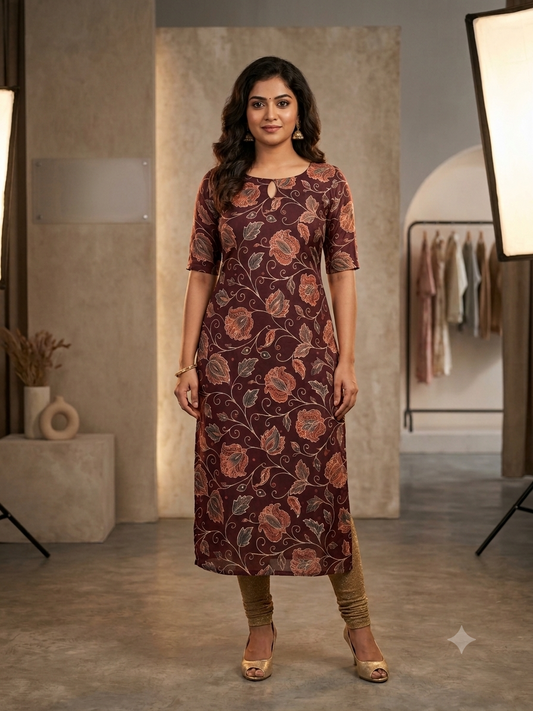 T489 Raghini (Maroon) - Kurta