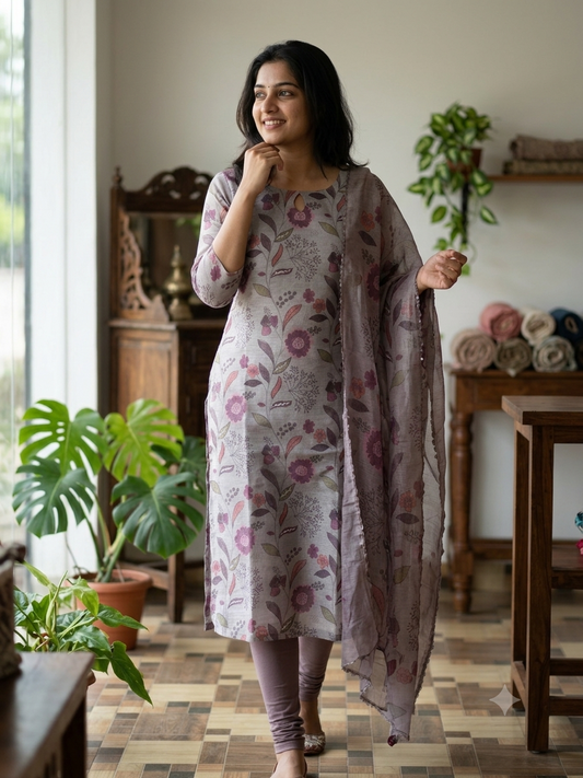T399 Kanika - Kurta Set (Top-Dupatta)