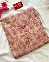 T054 Light Purple Cotton Kurta