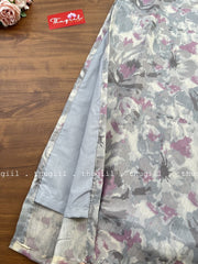 T258 Luna Grey Chanderi Kurta
