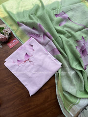 T303 Varnika Lotus Mist Kurta Set (Top-Dupatta)