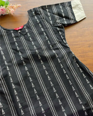 T176 Black Mist Handloom Cotton Kurta Set