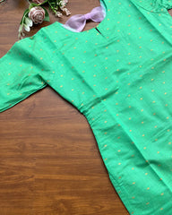 T228 Sea green Silk Kurta Set (Top - Dupatta)