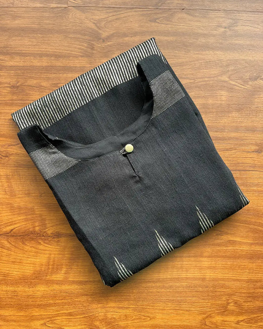 T227 Black Beauty Silk Kurta