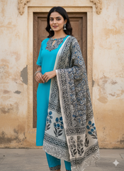 T178 Kalamkari Cotton Kurta Set