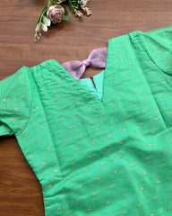 T228 Sea green Silk Kurta Set (Top - Dupatta)