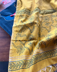 T203 Teal Gold Elegance Kurta Set (Top - Dupatta)