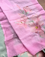 T213 Sage Blush Grace Kurta Set (Top-Dupatta )