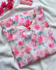 T006 Floral linen - Cotton Kurta