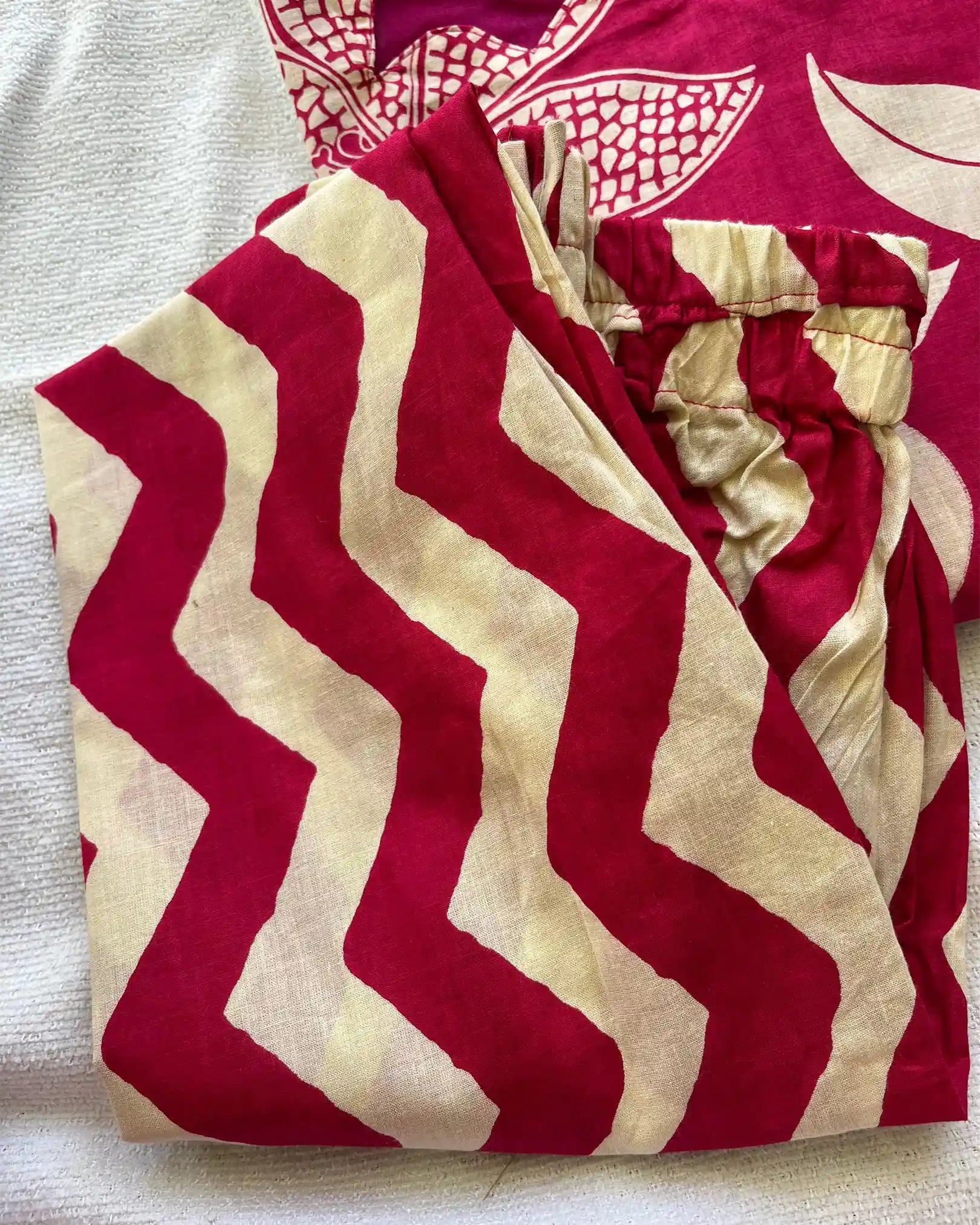 T010 Magenta pure cotton kurta set