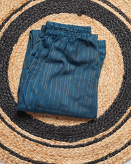 T172 Teal Handloom Cotton Kurta Set