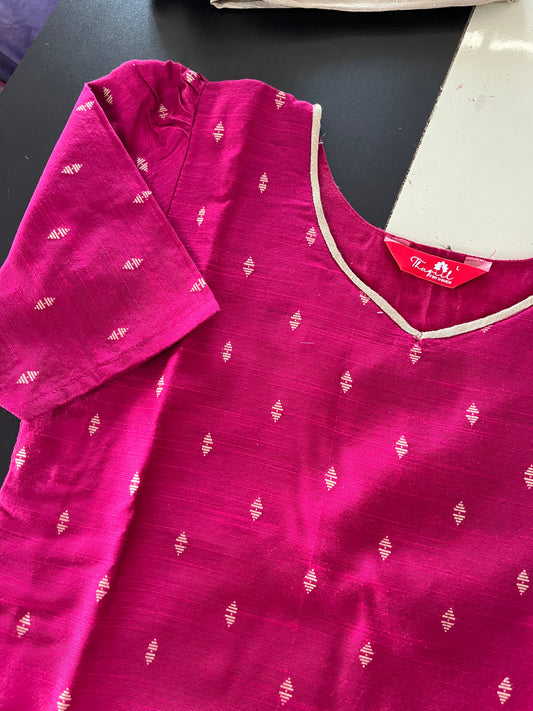 AS084 Slub Silk Kurta Set (Top Pant Dupatta)