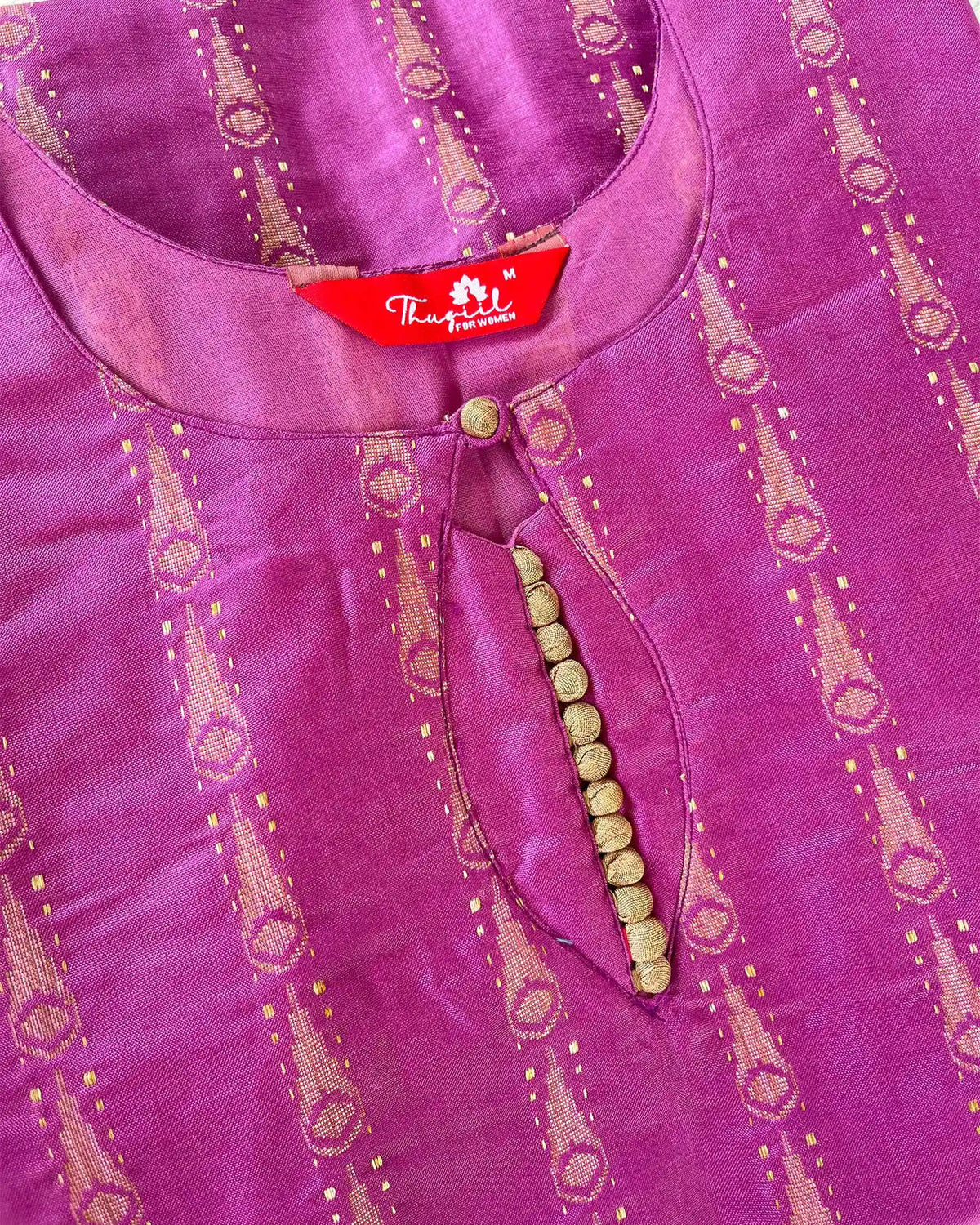 T023 Pink Purple katan silk kurta set