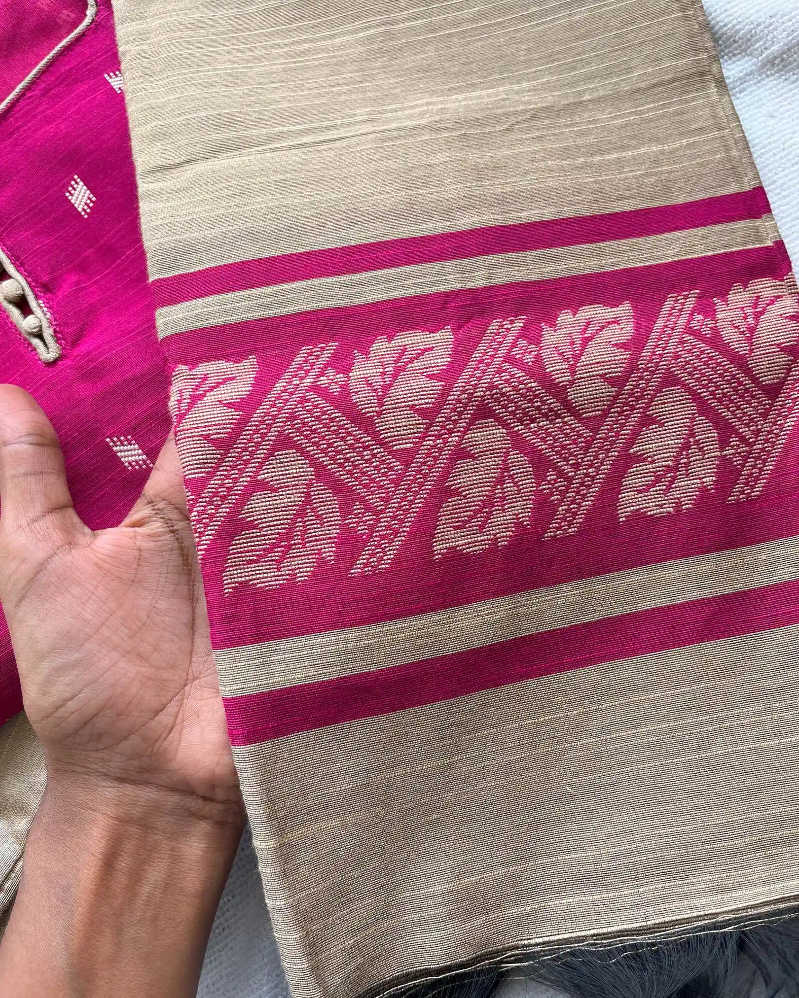 T018 Pink Slub Silk Kurta Set