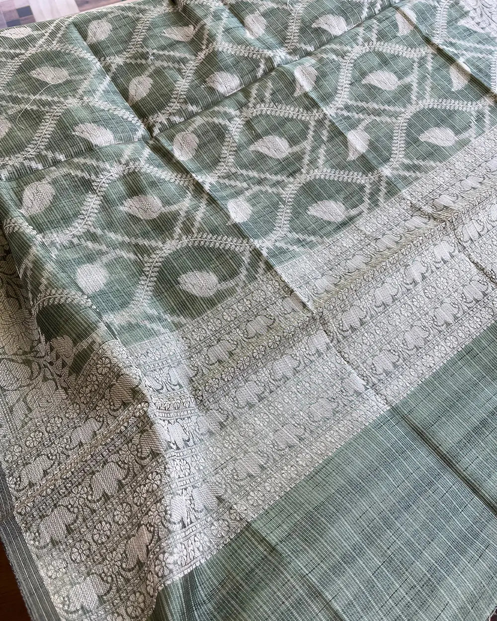 T119 Green - Kota Banaras Kurta set (Top-Dupatta)