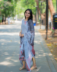 T387 Bavya - Kurta Set (Top-Dupatta)