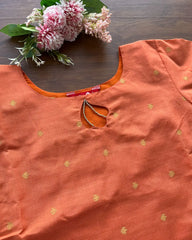 T101 Peach Perfect Silk Kurta Set