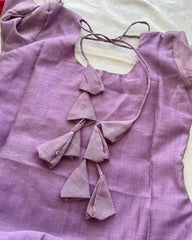 T047 LUXE- Lavendar Jute Silk Kurta Set (Top-Dupatta)