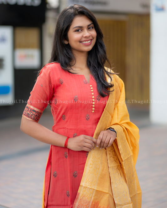 T436 Ganga - Kurta Set (Top - Dupatta)