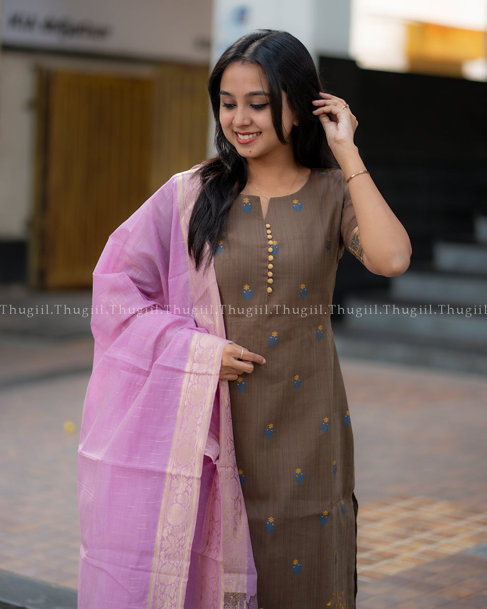 T435  Yamuna - Kurta Set (Top - Dupatta)