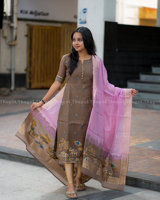 T435  Yamuna - Kurta Set (Top - Dupatta)