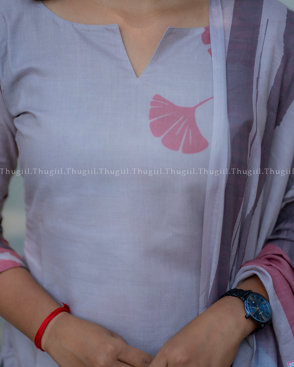 T388 Dhanya - Kurta Set (Top-Dupatta)