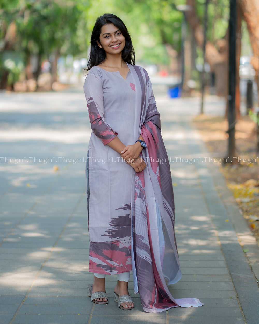 T388 Dhanya - Kurta Set (Top-Dupatta)