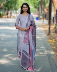 T388 Dhanya - Kurta Set (Top-Dupatta)