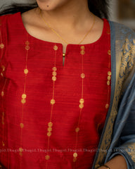 T326 Ruby Elegance Kurta Set