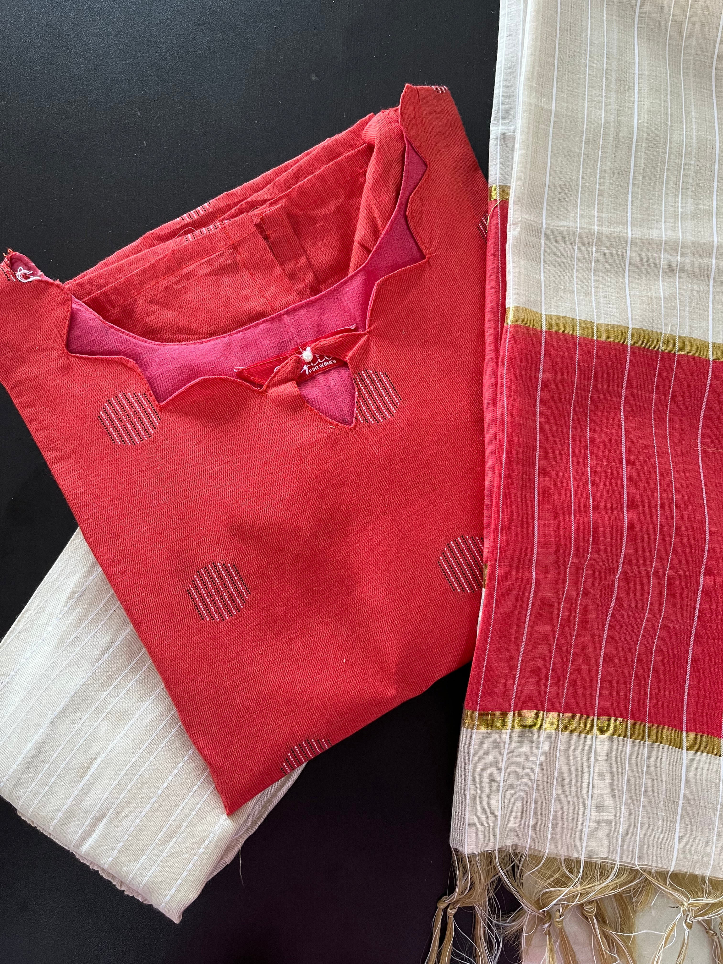 AS090 Butter Silk Kurta Set (Top dupatta pant )