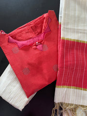 AS090 Butter Silk Kurta Set (Top dupatta pant )