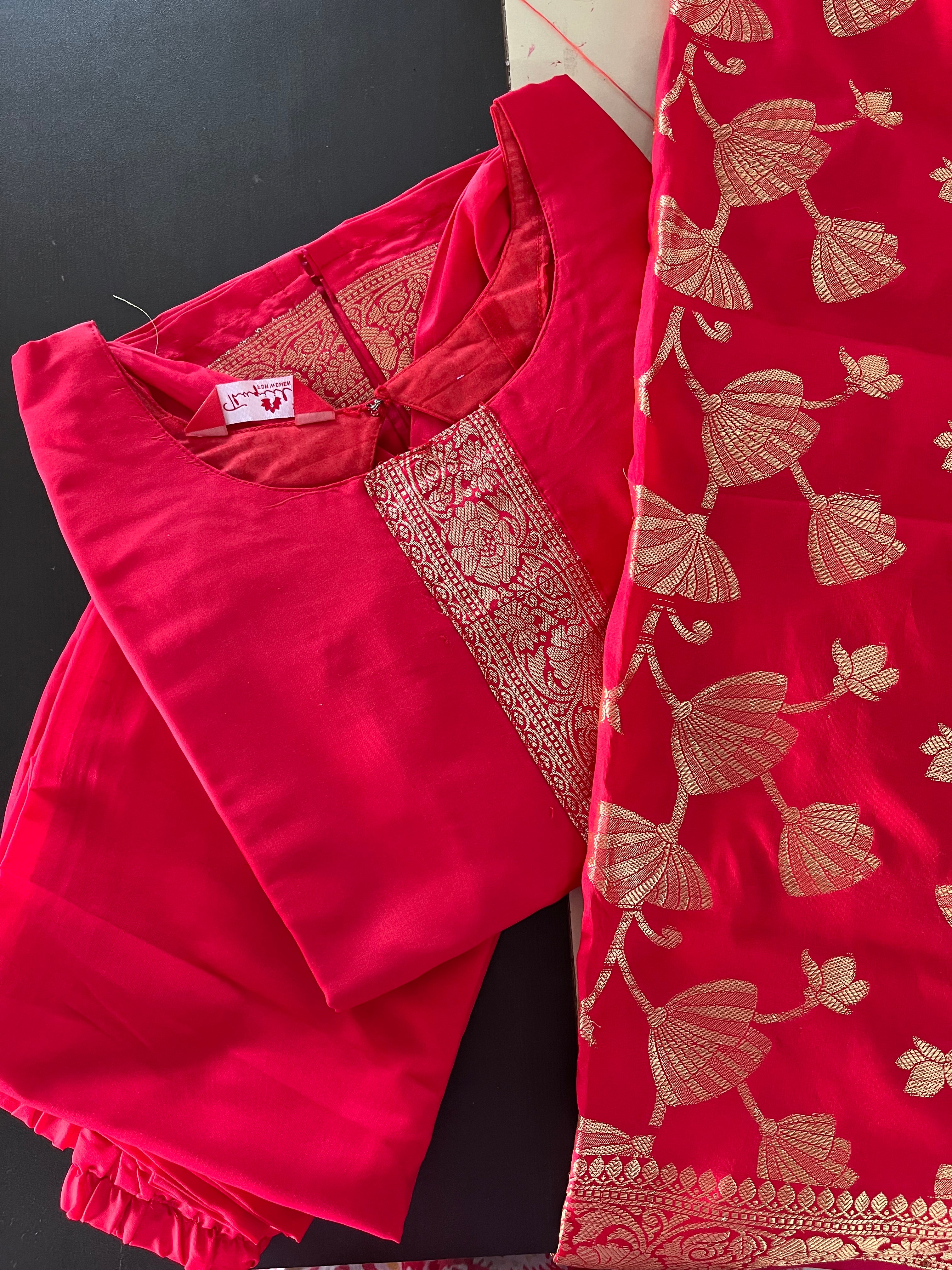 AS064 Soft Silk Kurta Set (Top  Dupatta)