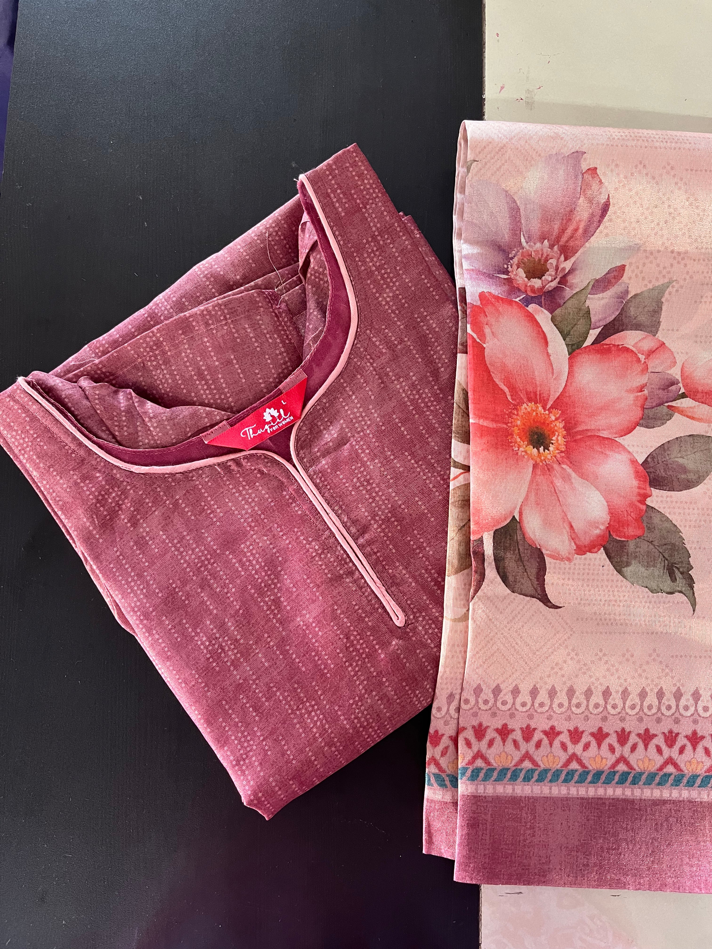 AS067 Silk Kurta set (Top dupatta)