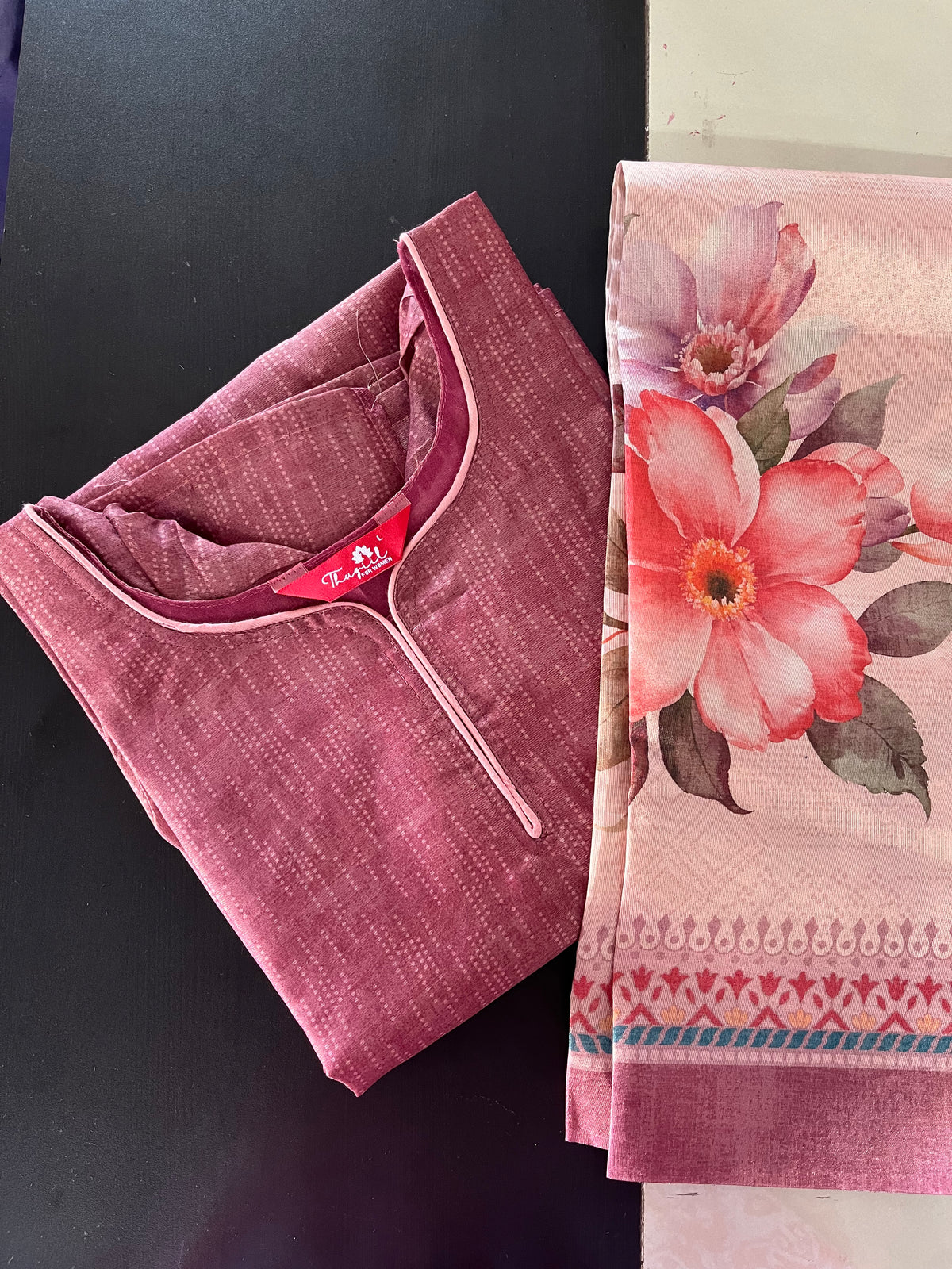 AS067 Silk Kurta set (Top dupatta)
