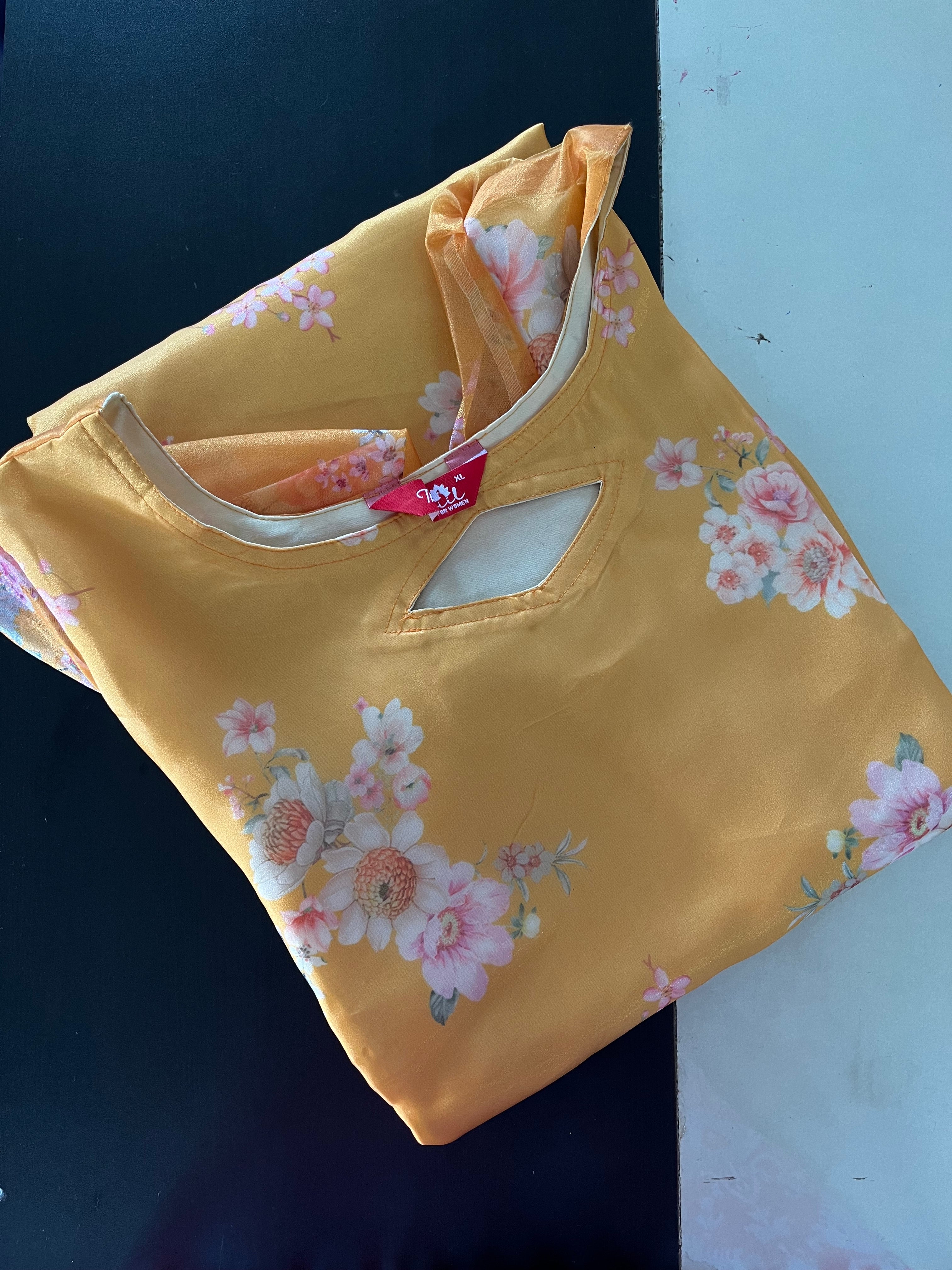 AS081  Organza Kurta