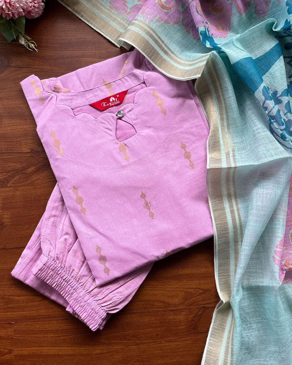 T264 Ready To Dispatch - Rose Mist Kurta Set