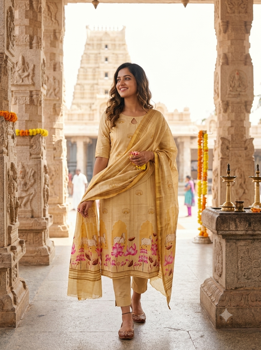 T442 - Kurta Set (Top - Dupatta)