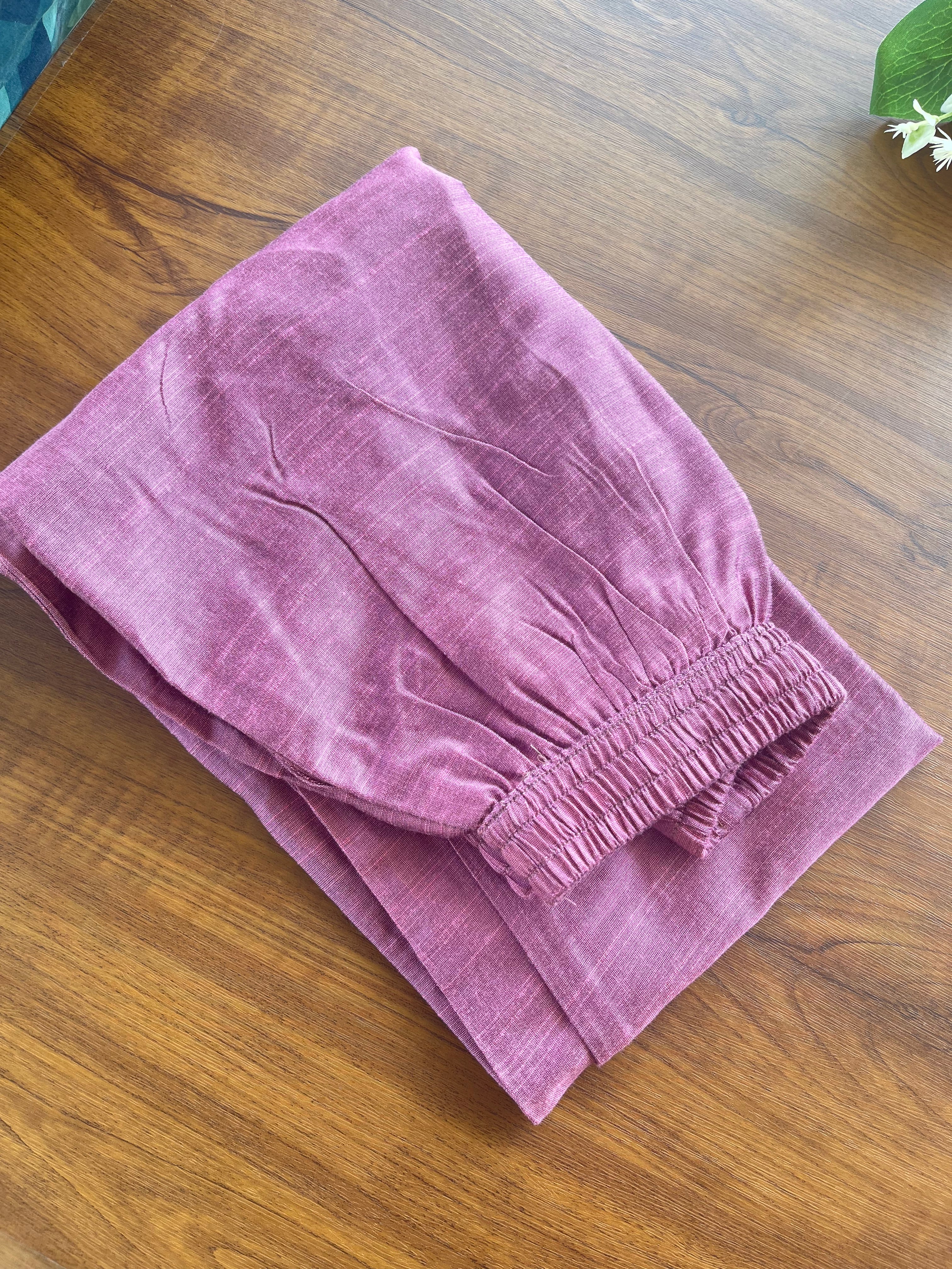 T131 READY TO DISPATCH Mauve Rose Slub Silk 3 pcs