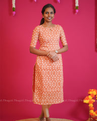 T208 Soft Coral Kurta