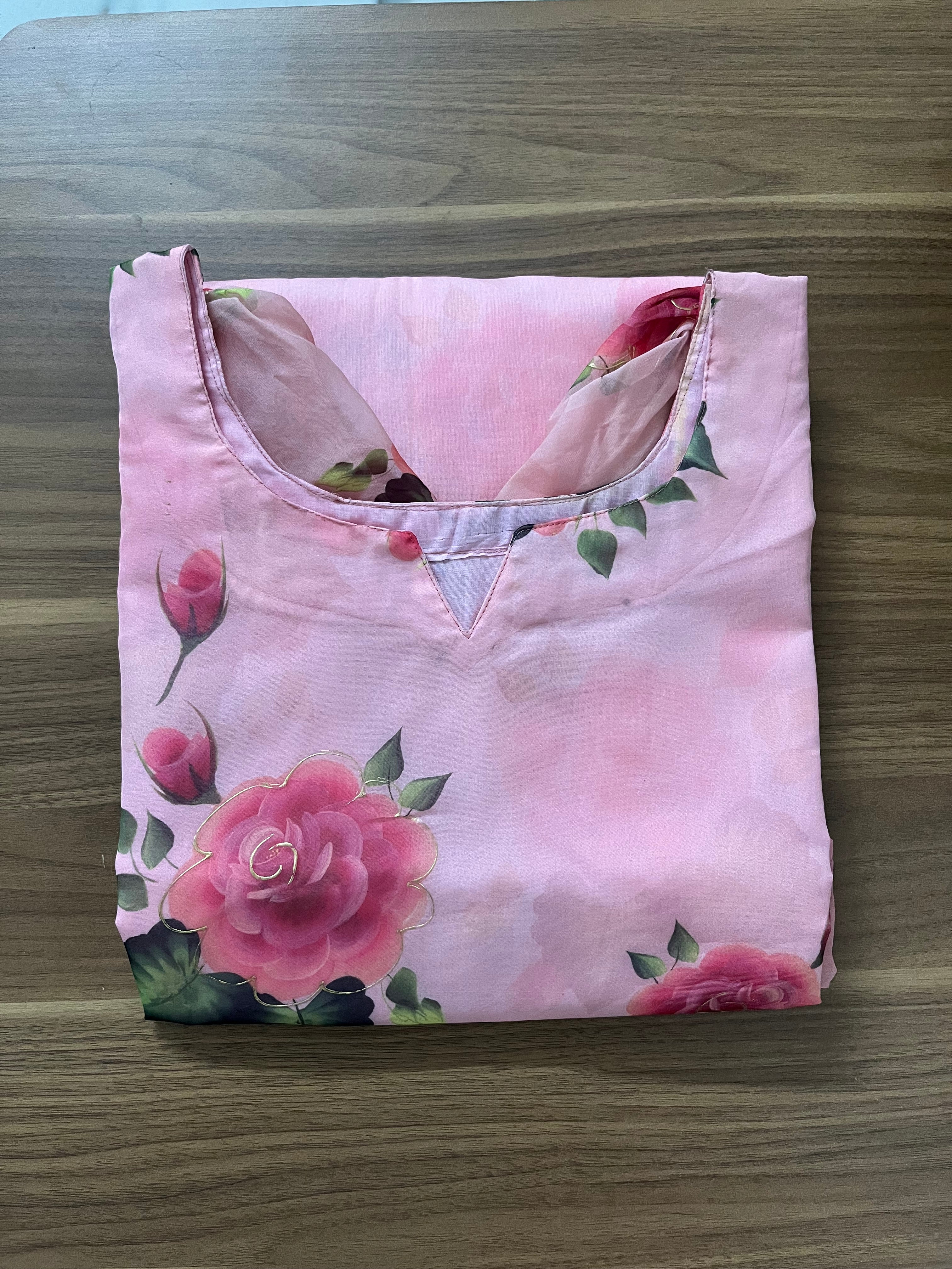 AS153 Floral Organza Kurta