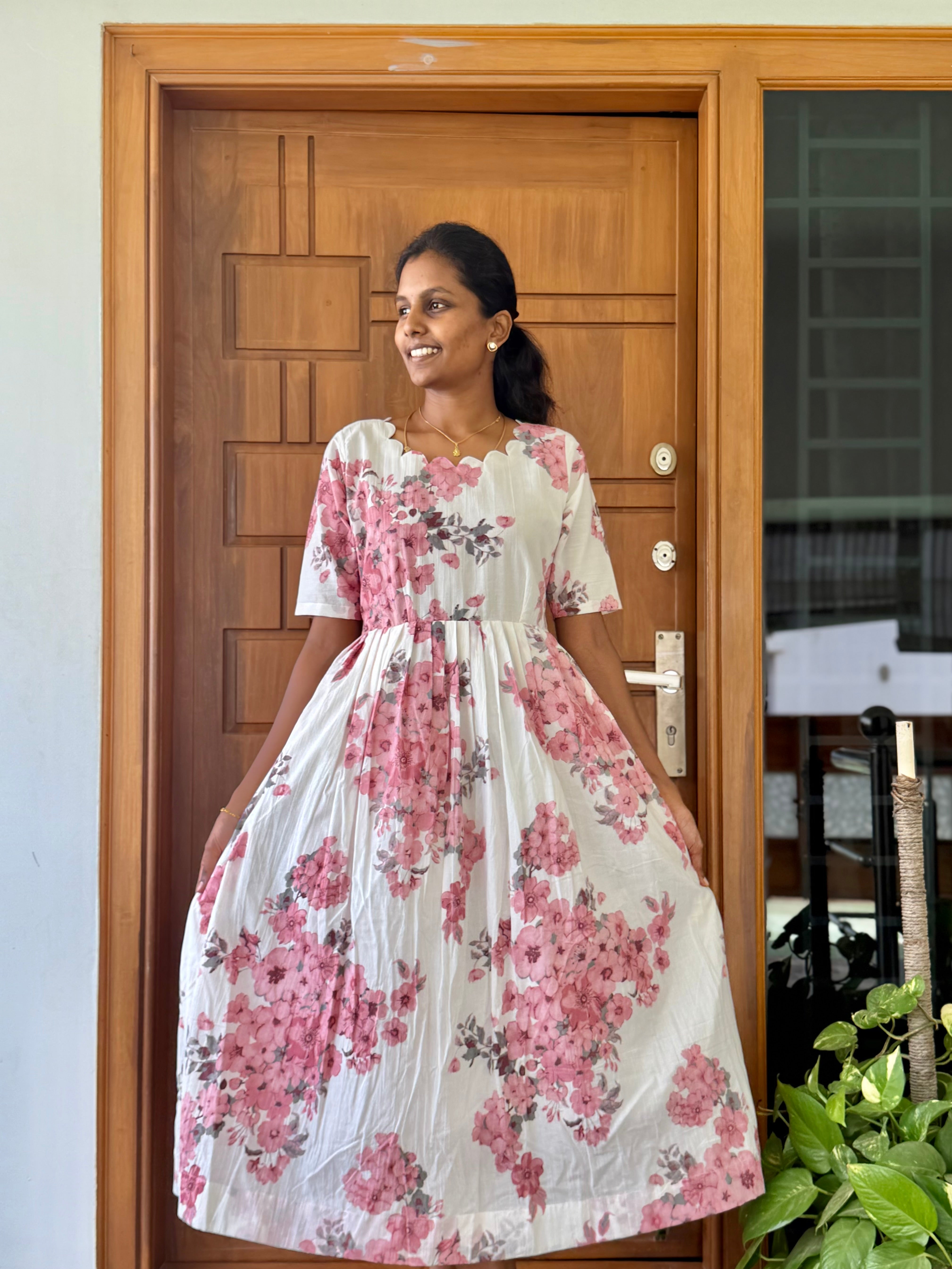 T474 Yuvika (White) - Dress