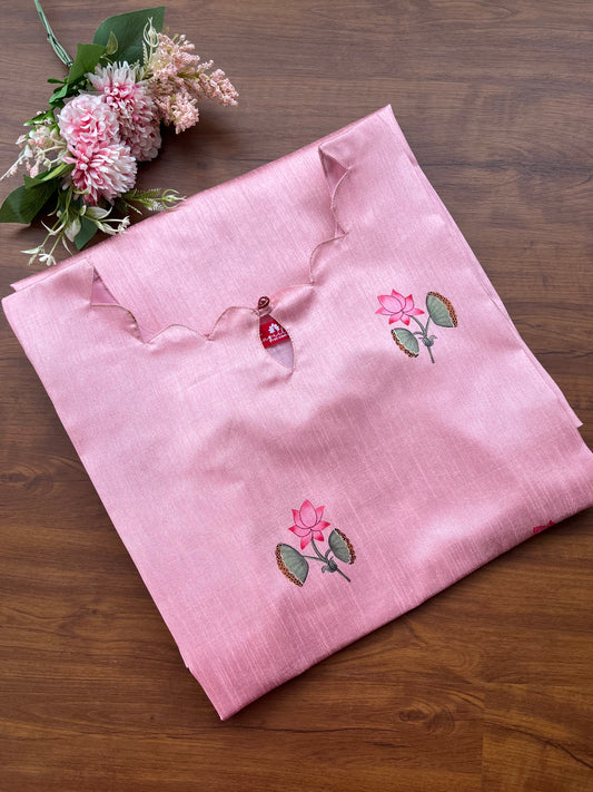T111 Pink Pichwai Silk Kurta (20 days)