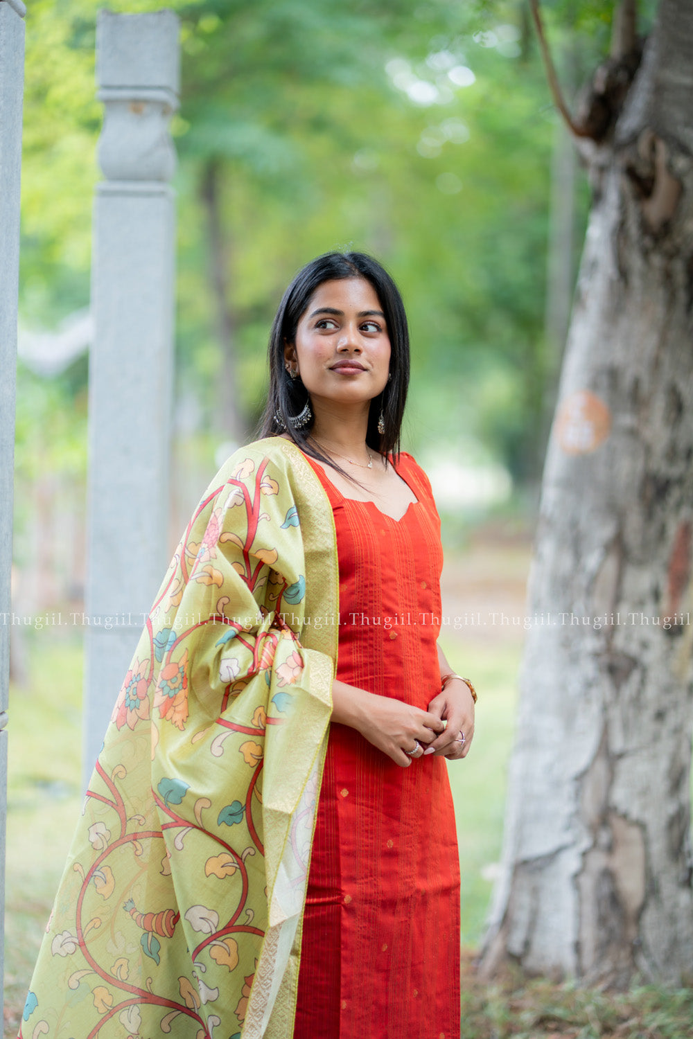 T537 Vaishnavi (Rust Orange) - Kurta Set