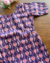 T184 Violet Chanderi Silk Kurta