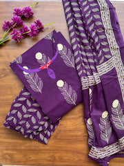 T357 Yashika - Cotton Hand-block Printed Kurta Set (Pre order 20-25 days)