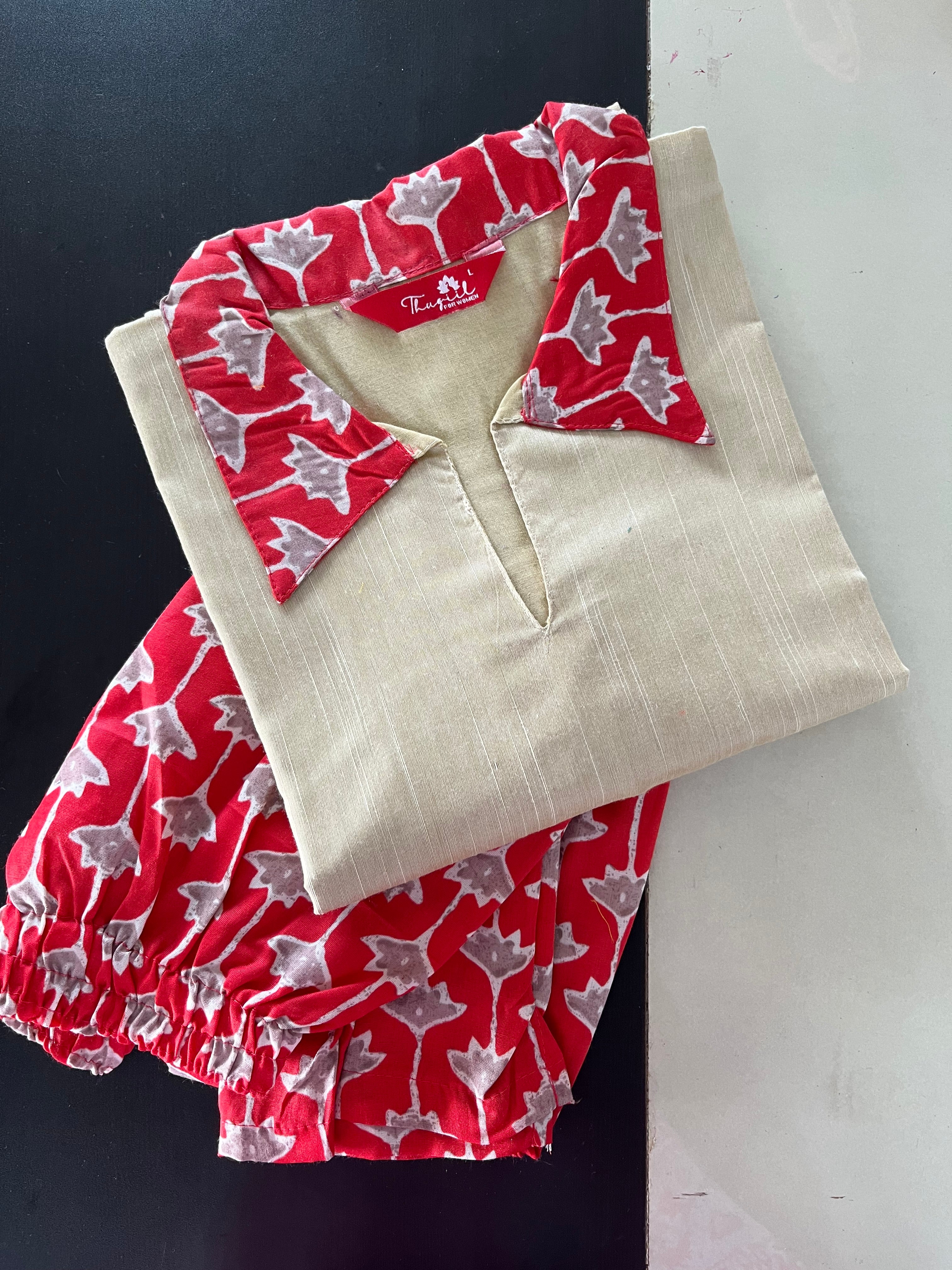 AS089 Silk Kurta Set (Top pant )