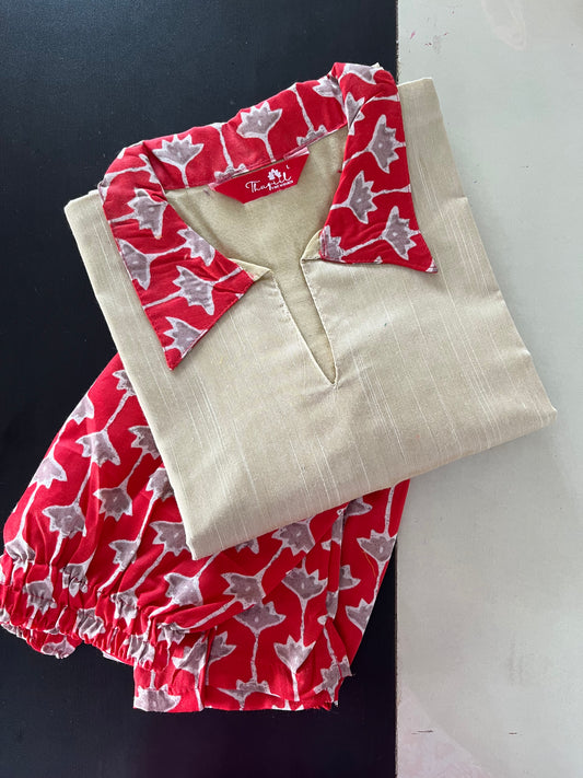 AS089 Silk Kurta Set (Top pant )