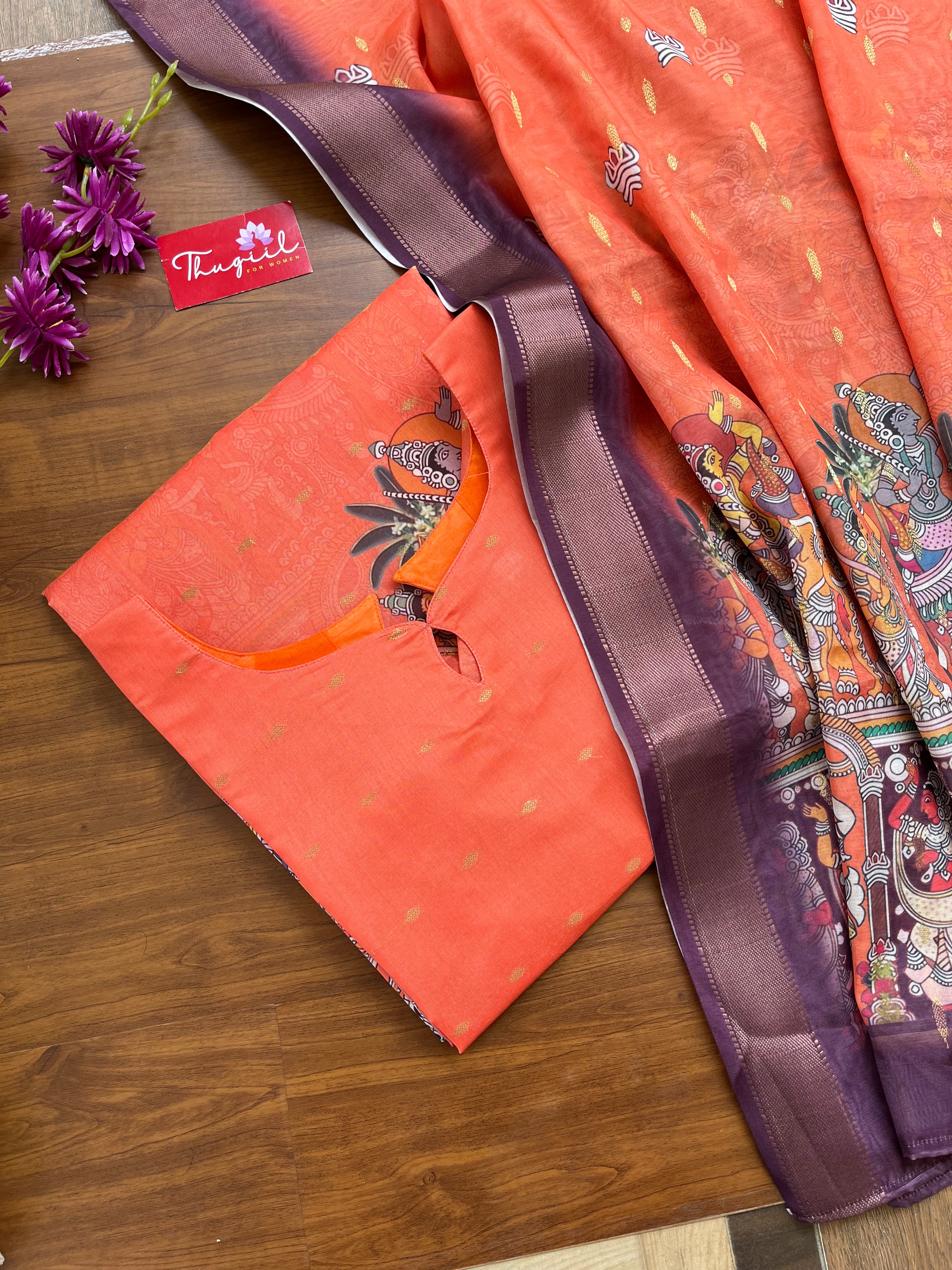 T332 Mythika Kurta Set (Top-Dupatta)