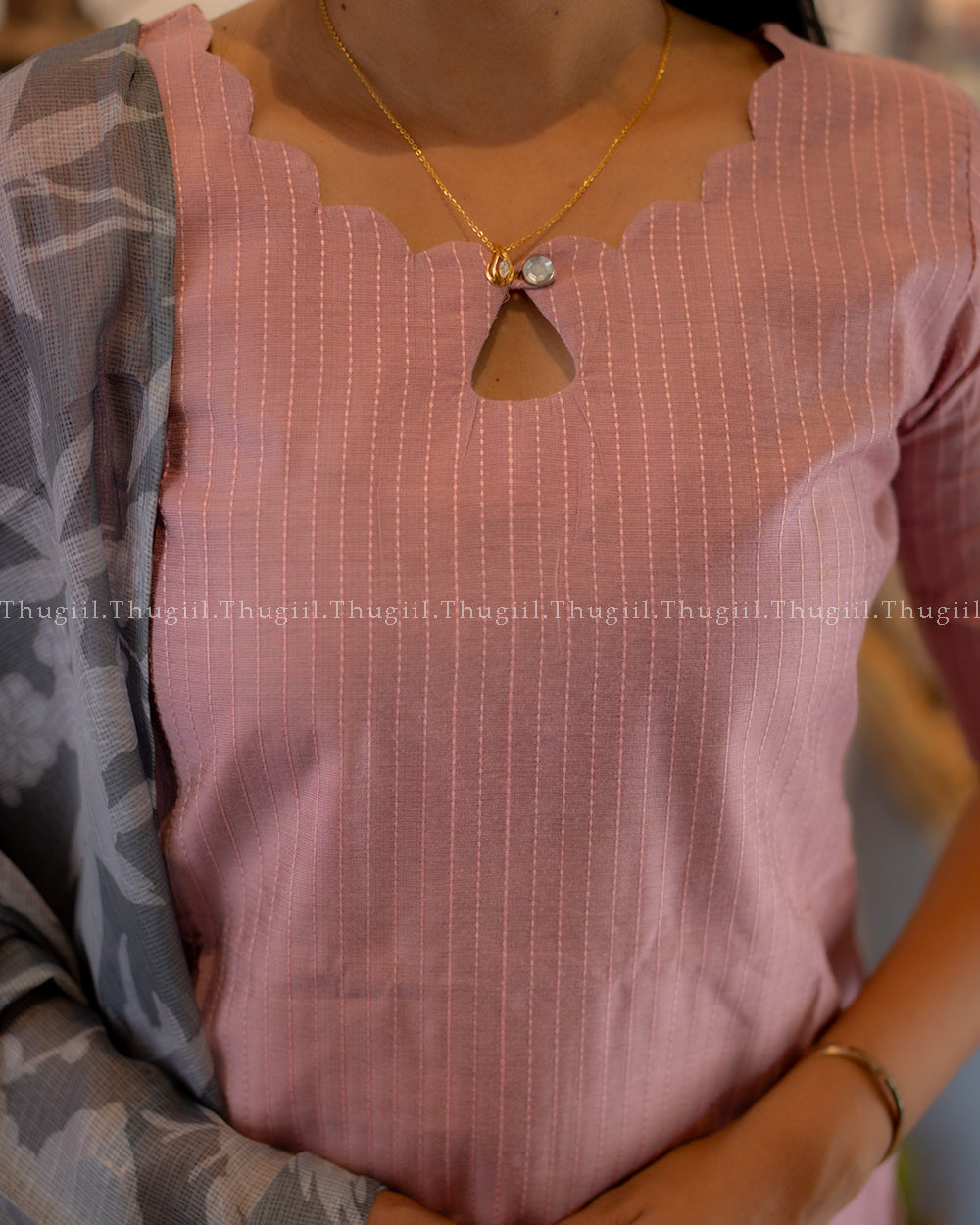 T351 Aadhya - Kurta Set (Top-Dupatta)